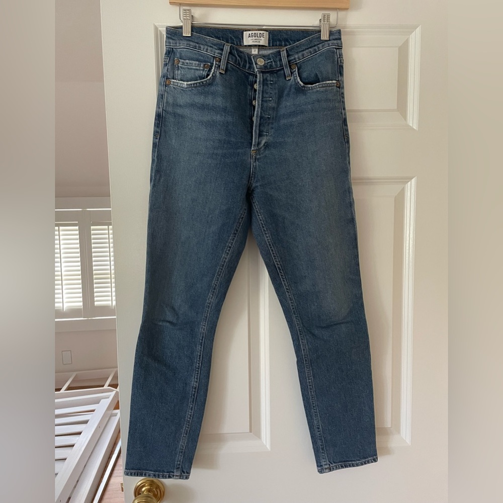AGOLDE high rise skinny jeans, size 27